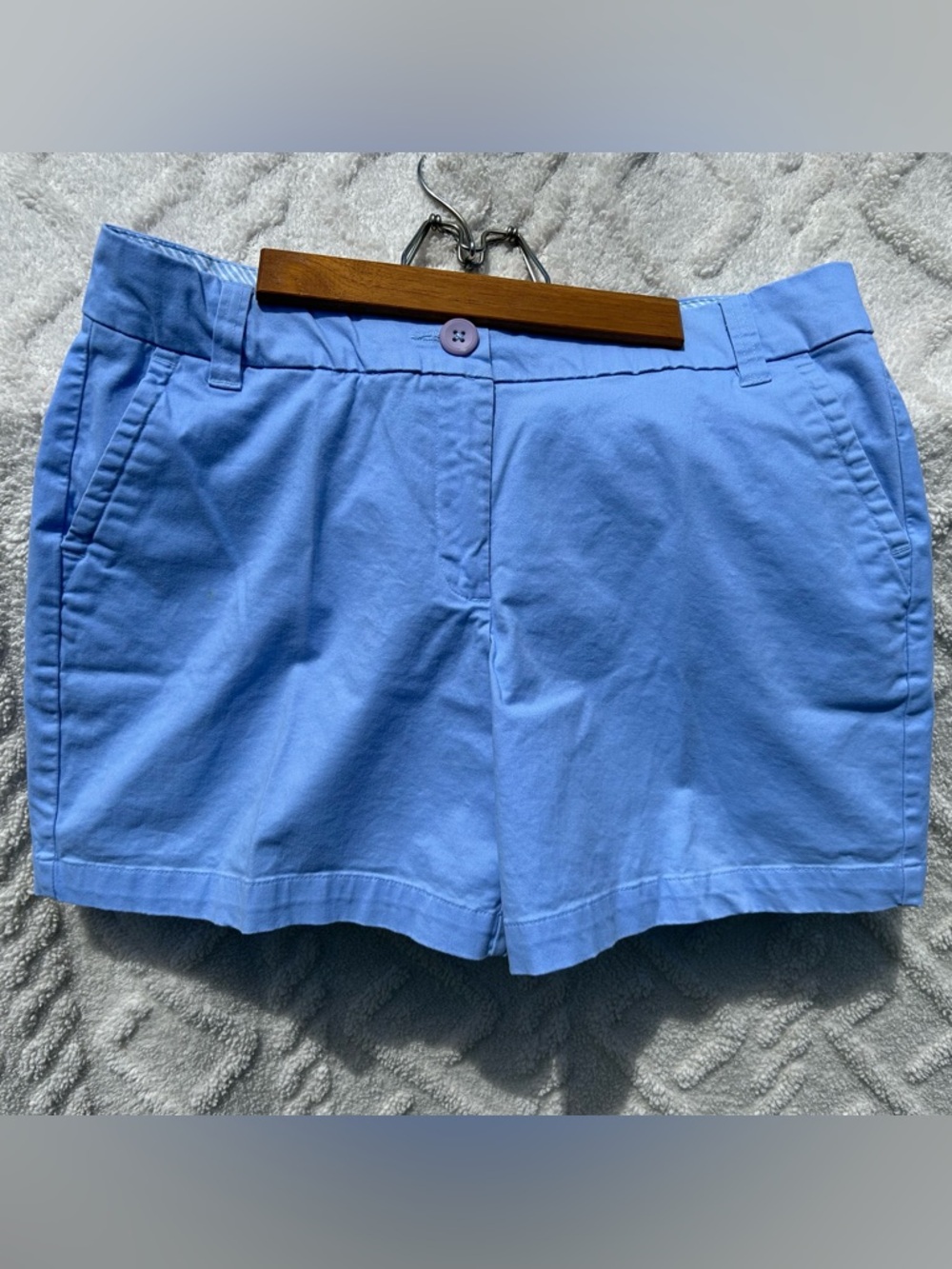 crown & ivy Light Blue Cotton Shorts